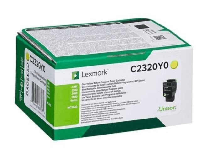 Lexmark : C2320Y0 keltainen 1K väriaine. hinta ja tiedot | Laserkasetit | hobbyhall.fi