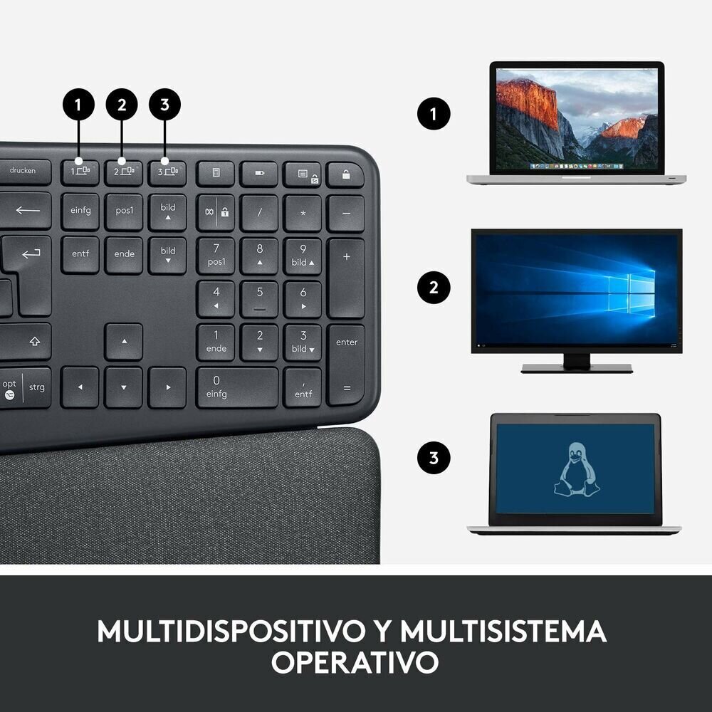 Logitech Ergo K860 hinta ja tiedot | Näppäimistöt | hobbyhall.fi