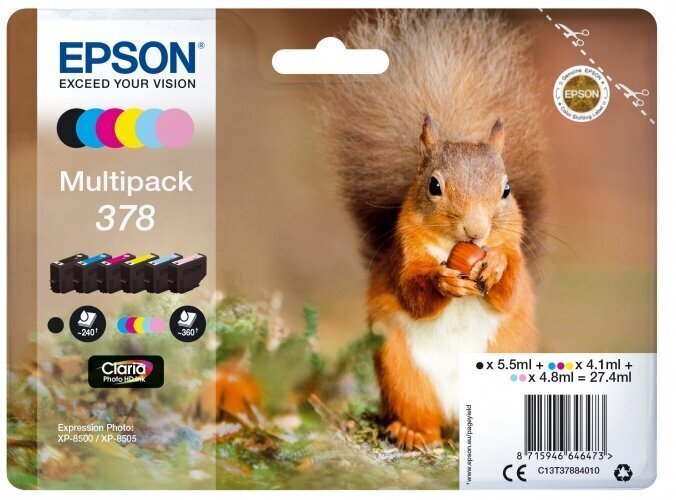 Epson Photo HD Ink 378 Claria Ink Cartri hinta ja tiedot | Mustekasetit | hobbyhall.fi