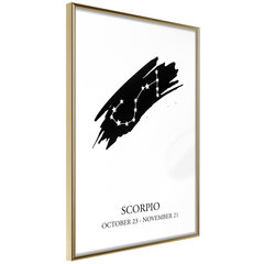 Juliste Zodiac: Scorpio kultaisessa kehyksessä hinta ja tiedot | Taulut | hobbyhall.fi