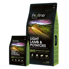 Profine Light Lamb & Potatoes - perunaa ja lammasta sisältävä kuivaruoka ylipainoisille koirille, 3 kg. hinta ja tiedot | Profine Koirat | hobbyhall.fi