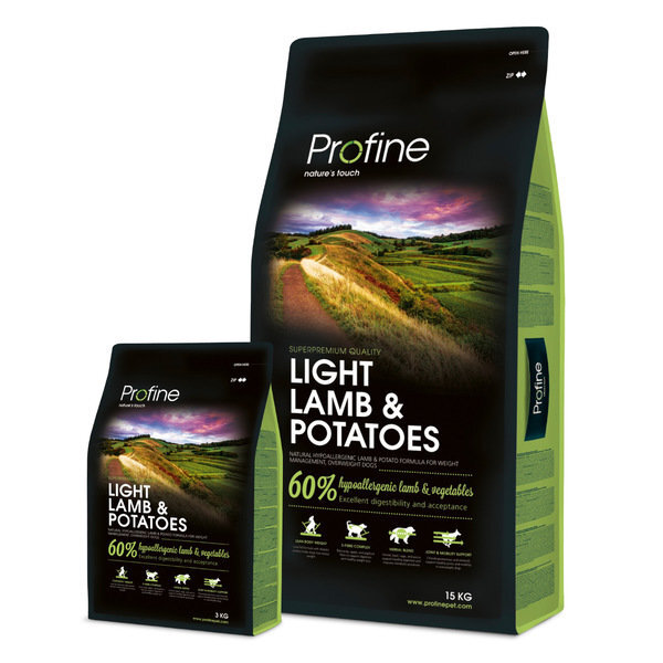 Profine Light Lamb & Potatoes - perunaa ja lammasta sisältävä kuivaruoka ylipainoisille koirille, 3 kg. hinta ja tiedot | Koiran kuivaruoka | hobbyhall.fi