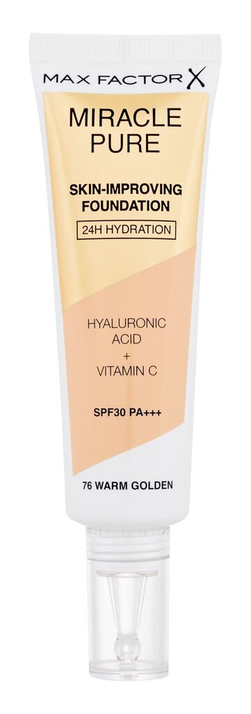 Meikinpohjustusvoide Max Factor Miracle Pure Skin Long-Lasting SPF30, 30 ml, 76 Warm Golden hinta ja tiedot | Meikkivoiteet ja puuterit | hobbyhall.fi