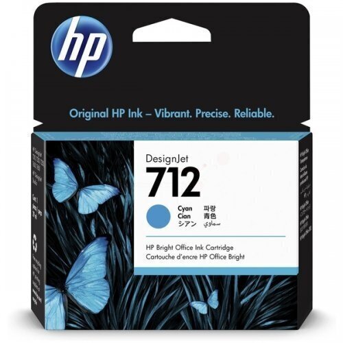 HP 712 29-ml Cyan DesignJet Ink hinta ja tiedot | Mustekasetit | hobbyhall.fi