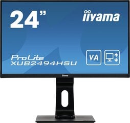 iiyama ProLite XUB2494HSU-B1 23.8" Full HD Musta hinta ja tiedot | Näytöt | hobbyhall.fi