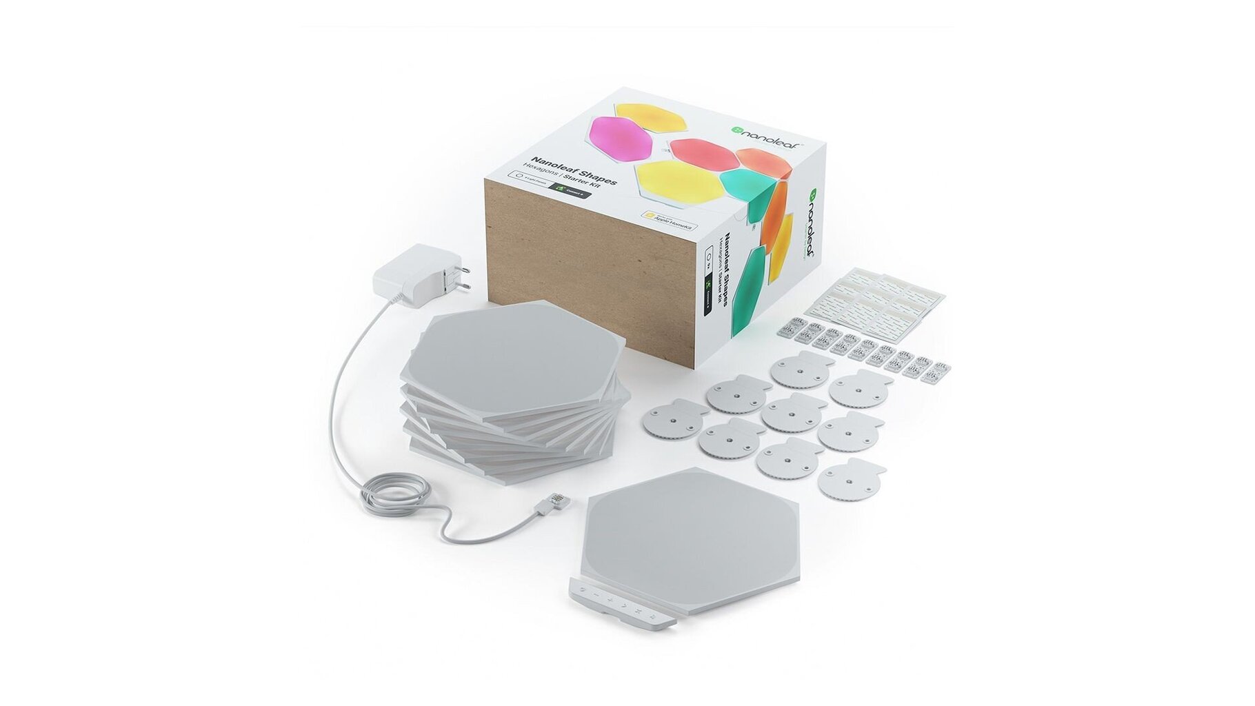 Nanoleaf Shapes Hexagons Smarter Kit (9 paneelia) hinta ja tiedot | Seinävalaisimet | hobbyhall.fi