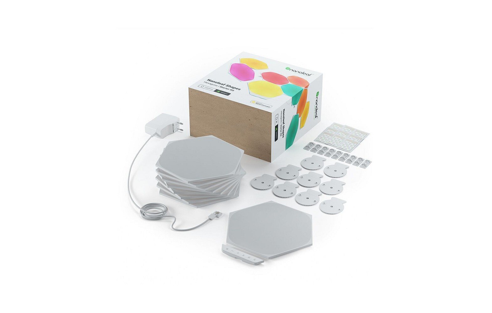 Nanoleaf Shapes Hexagons Smarter Kit (9 paneelia) hinta ja tiedot | Seinävalaisimet | hobbyhall.fi