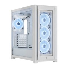 PC kotelo iCUE 5000X RGB QL TG Mid Tower valkoinen hinta ja tiedot | Tietokonekotelot | hobbyhall.fi
