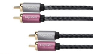 Kruger&Matz 2 RCA / 2 RCA, 0,5 m hinta ja tiedot | Kaapelit ja adapterit | hobbyhall.fi