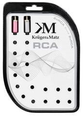 Kruger&Matz 2 RCA / 2 RCA, 0,5 m hinta ja tiedot | Kaapelit ja adapterit | hobbyhall.fi