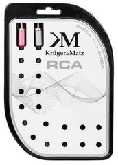 Kruger & Matz 2 RCA / 2 RCA, 1 m hinta ja tiedot | Kruger & Matz Kodinkoneet ja kodinelektroniikka | hobbyhall.fi