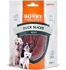 Boxby Duck Slices ankanlihaviipaleet, 90 g, luonnon herkkua koirille. hinta ja tiedot | Koiran herkut | hobbyhall.fi