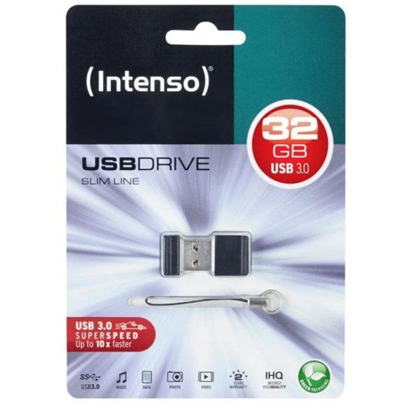 Muistitikku Intenso 32GB Slim Line hinta ja tiedot | Muistitikut | hobbyhall.fi