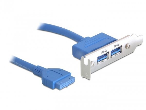 USB-liitäntä DeLOCK 2 x USB 3.0 PinHeader 19Pin, matala profiili hinta ja tiedot | Koteloiden lisätarvikkeet | hobbyhall.fi