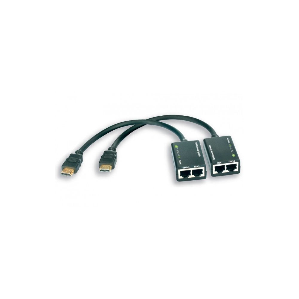 HDMI-laajennus Techly UTP Cat5e/6 RJ45 -HDMI:n laajennus 30 m asti hinta ja tiedot | Adapterit | hobbyhall.fi