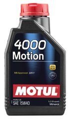 Moottoriöljy Motul 4000 Motion 15W40, 102815, 1 l. hinta ja tiedot | Moottoriöljyt | hobbyhall.fi