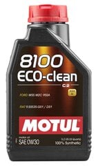Motul 8100 Eco-clean 0W30 1L (102888) hinta ja tiedot | Moottoriöljyt | hobbyhall.fi