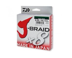 Siima Daiwa J-Braid x8 Dark Green PE hinta ja tiedot | Daiwa Urheilu ja vapaa-aika | hobbyhall.fi