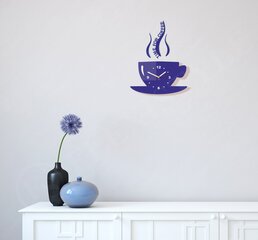 Seinäkello Kahvikuppi, sininen hinta ja tiedot | Kellot | hobbyhall.fi