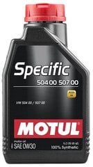 Motul Specific 504 00-507 00 0W30 moottoriöljy, 107049, 1 l, hinta ja tiedot | Moottoriöljyt | hobbyhall.fi