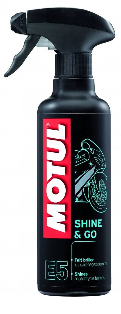 Puhdistusaine MOTUL SHINE & GO E5 0,4ltr (103000) hinta ja tiedot | Moottoriöljyt | hobbyhall.fi