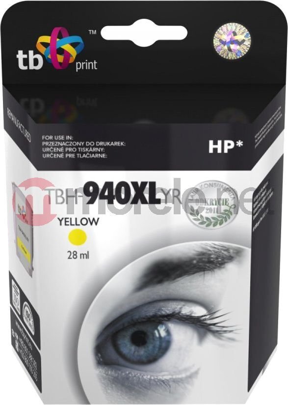 TB Tulostusmuste HP OJ Pro 8000 keltainen (C4909AE)-28ml hinta ja tiedot | Mustekasetit | hobbyhall.fi