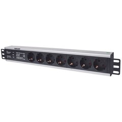 Intellinet virtalähde PDU 19 "1.5U 7x Schuko hinta ja tiedot | Jatkojohdot ja kaapelikelat | hobbyhall.fi