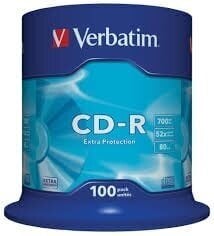 Verbatim CD-levyt CD-R 52x Lisäsuojaus, 100 kpl hinta ja tiedot | Vinyylilevyt, CD-levyt, DVD-levyt | hobbyhall.fi