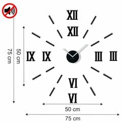 Seinäkello Charm 3 50-75 cm. hinta ja tiedot | Kellot | hobbyhall.fi