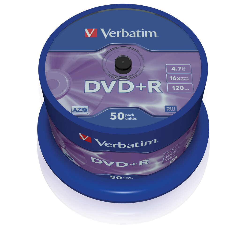 DVD+R Verbatim 43550 hinta ja tiedot | Vinyylilevyt, CD-levyt, DVD-levyt | hobbyhall.fi