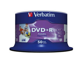 DVD+R Verbatim 43512 hinta ja tiedot | Vinyylilevyt, CD-levyt, DVD-levyt | hobbyhall.fi