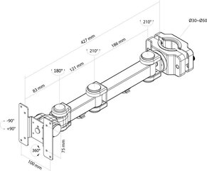 Neomounts FPMA-WP300BLACK hinta ja tiedot | Näyttötelineet | hobbyhall.fi