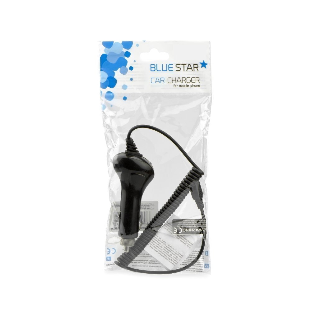 BlueStar Autolaturi 12 V / 24 V / 1000 mA Micro USB-kaapeli Musta hinta ja tiedot | Puhelimen laturit | hobbyhall.fi