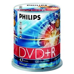 Philips DVD-R 4,7 Gt Spindle 100 hinta ja tiedot | Vinyylilevyt, CD-levyt, DVD-levyt | hobbyhall.fi
