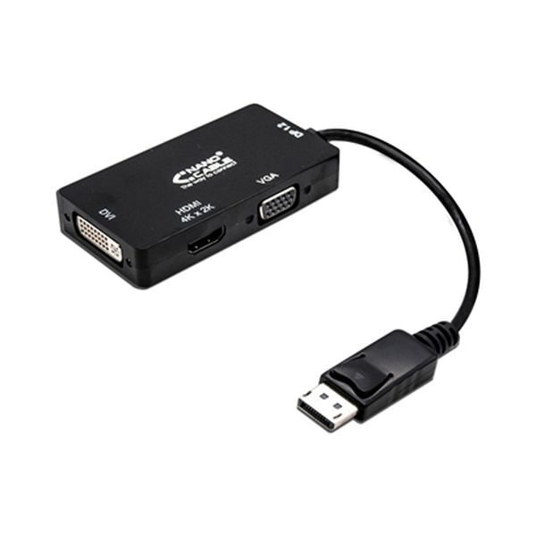 Nanocable DisplayPort - VGA/DVI/HDMI-sovitin hinta ja tiedot | Adapterit | hobbyhall.fi