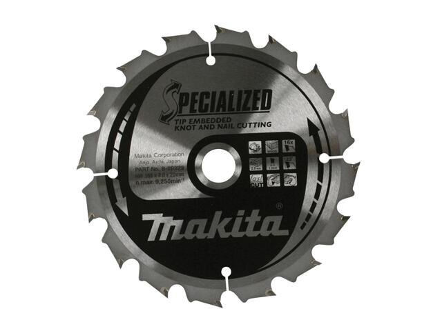 Makita B-09173 T.C.T sahanterä 165x1.5x20mm 20° T24 hinta ja tiedot | Puutarhatyökalujen tarvikkeet | hobbyhall.fi