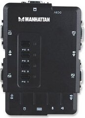 KVM-kytkin VGA / USB 4x1 4 porttia audio/mikrofoni Manhattan 151269 hinta ja tiedot | Manhattan Tietokoneet ja pelaaminen | hobbyhall.fi