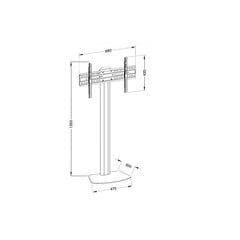 Jalusta Techly TV LED / LCD 32-55", 40 kg, lattialle asennettava hinta ja tiedot | TV-seinätelineet | hobbyhall.fi