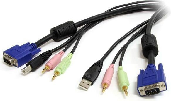 -StarTech USBVGA4N1A6, USB B/USB A/VGA/3.5 miniliitin, 1,8 m hinta ja tiedot | Kaapelit ja adapterit | hobbyhall.fi