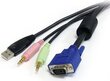 -StarTech USBVGA4N1A6, USB B/USB A/VGA/3.5 miniliitin, 1,8 m hinta ja tiedot | Kaapelit ja adapterit | hobbyhall.fi