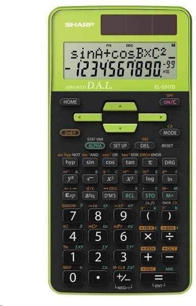 Sharp EL-531TG laskin, vihreä. hinta ja tiedot | Toimistotarvikkeet | hobbyhall.fi