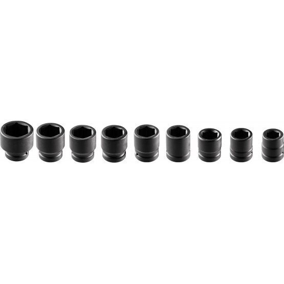 Kuusikulmaisten hylsyjen sarja. 1", 27, 30, 32, 35, 36, 38, 41, 42, 50 mm hinta ja tiedot | Käsityökalut | hobbyhall.fi