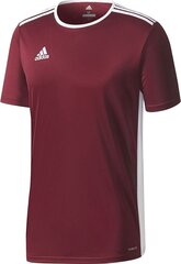 Miesten T-paita Adidas Entrada 18 Jersey CD8430, viininpunainen hinta ja tiedot | Jalkapallovaatteet ja -varusteet | hobbyhall.fi