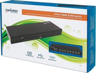 HDMI/USB KVM-kytkin 8x1 Full HD 1080p Manhattan 152785 hinta ja tiedot | Manhattan Tietokoneet ja pelaaminen | hobbyhall.fi