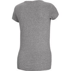T-paita naisille 4F NOSH4 TSD001, harmaa hinta ja tiedot | Naisten T-paidat | hobbyhall.fi