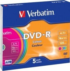 Verbatim 43557, 4,7 Gt, DVD-R, USB-muistitikku hinta ja tiedot | Vinyylilevyt, CD-levyt, DVD-levyt | hobbyhall.fi