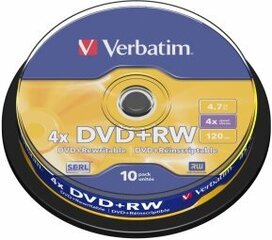 DVD-RW-levyt Verbatim 43488 hinta ja tiedot | Vinyylilevyt, CD-levyt, DVD-levyt | hobbyhall.fi