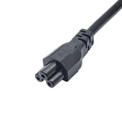 RoGer Euro 3-Pin PSU-kaapeli 1m musta. hinta ja tiedot | Kannettavien tietokoneiden lisätarvikkeet | hobbyhall.fi