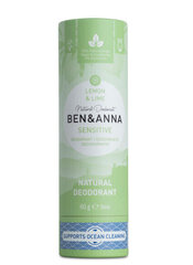 Ben&Anna Lemon & Lime deodorantti herkälle iholle, 60 g hinta ja tiedot | Deodorantit | hobbyhall.fi