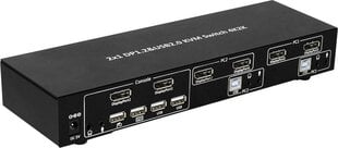 Jungiklis Techly DisplayPort/USB 2x1 kaksoispään video 4K * 30Hz KVM hinta ja tiedot | Verkkokytkimet | hobbyhall.fi